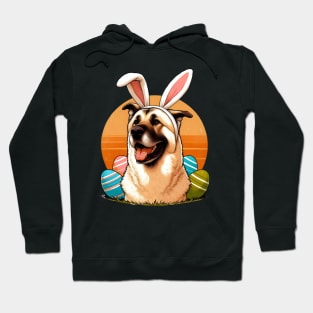 Anatolian Shepherd Dog in Bunny Ears Easter Festivity Hoodie